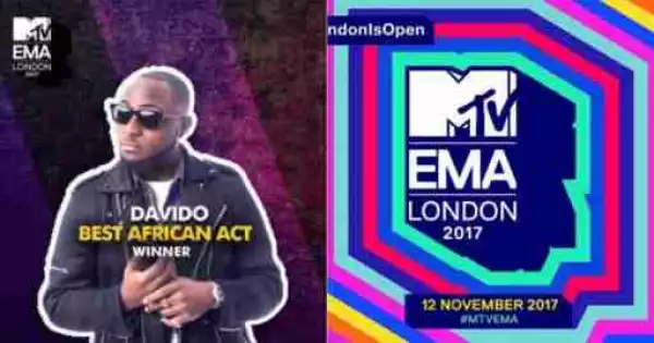 Davido Beats Wizkid To Win The MTV EMA Best African Act 2017